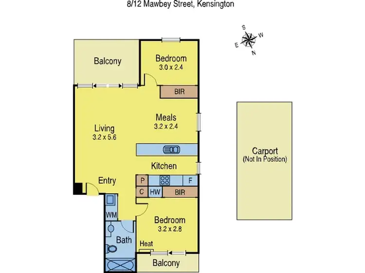 Floorplan of Homely apartment listing, 8/12 Mawbey Street, Kensington VIC 3031