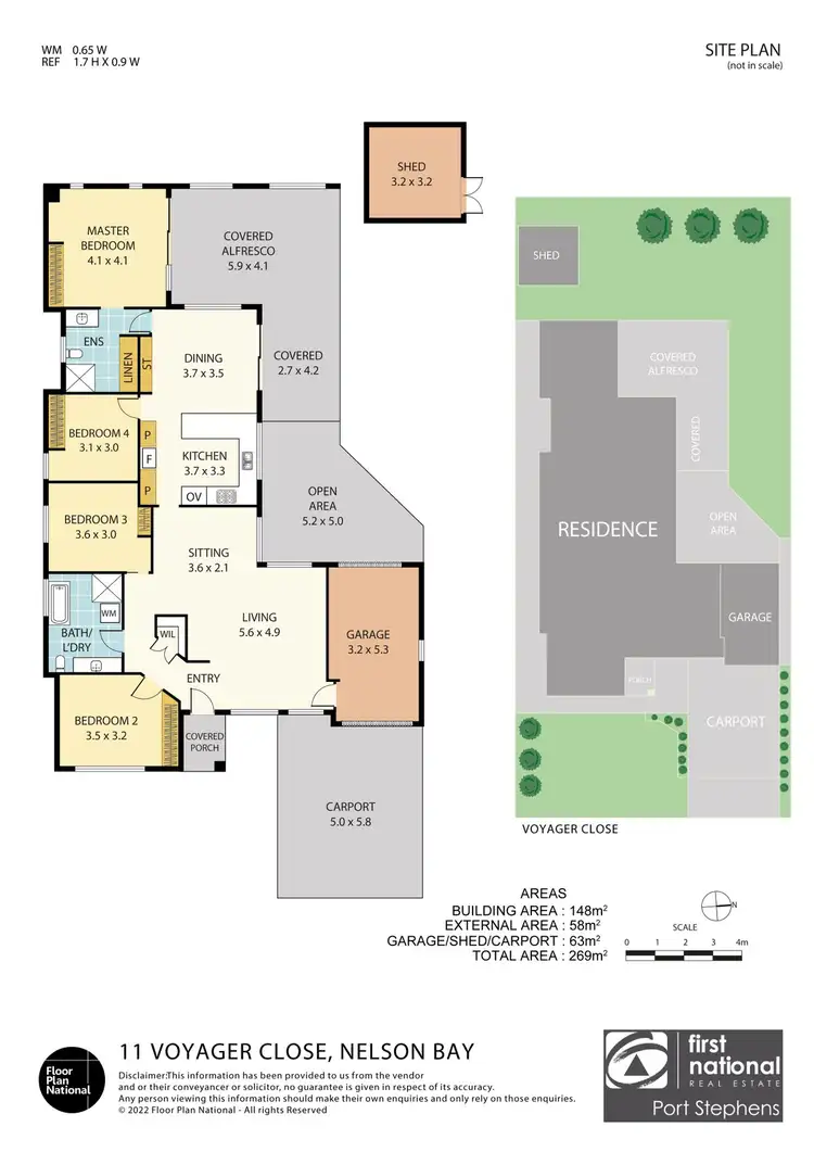 Floorplan of Homely house listing, 11 Voyager Close, Nelson Bay NSW 2315