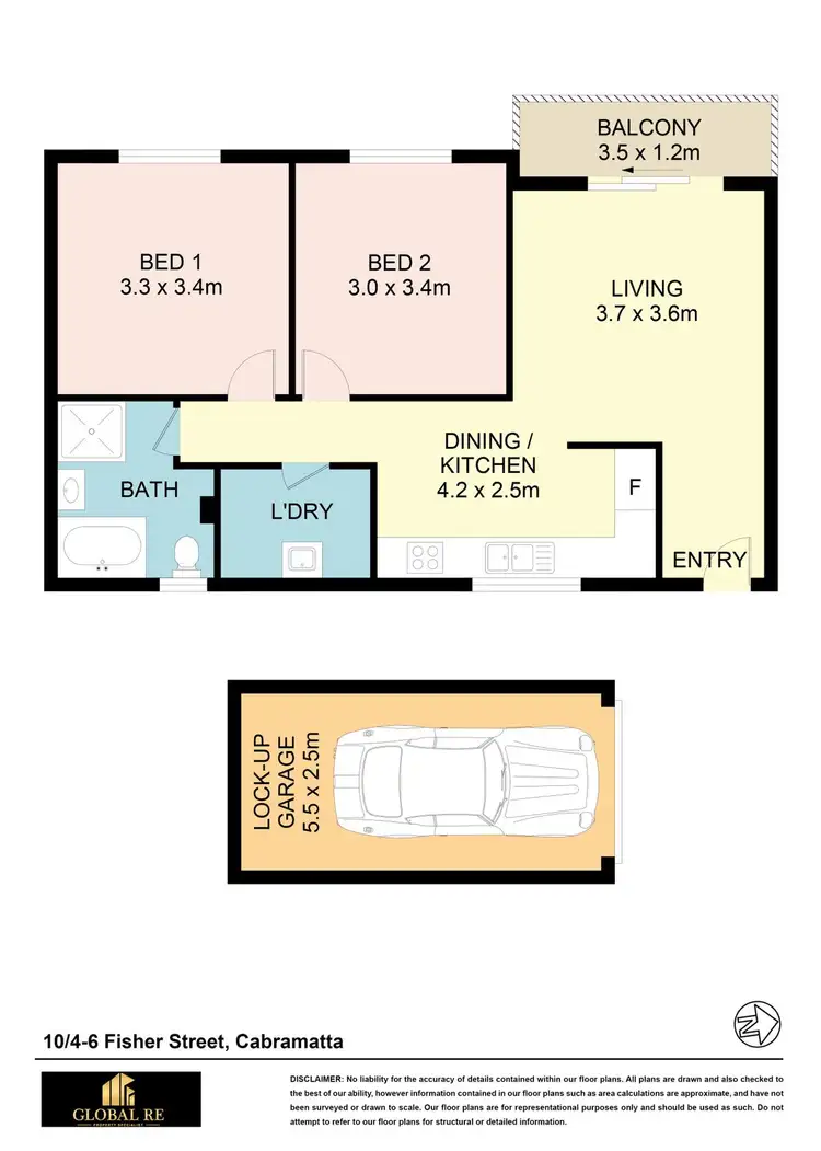 Floorplan of Homely unit listing, 10/4-6 Fisher St, Cabramatta NSW 2166