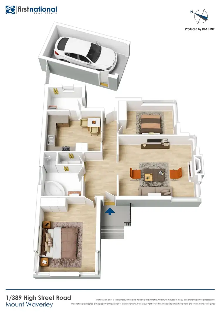 Floorplan of Homely unit listing, 1/389 High Street Road, Mount Waverley VIC 3149
