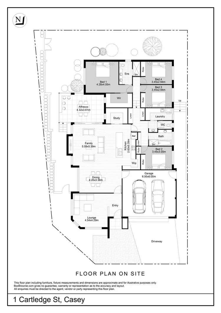 Floorplan of Homely house listing, 1 Cartledge Street, Casey ACT 2913
