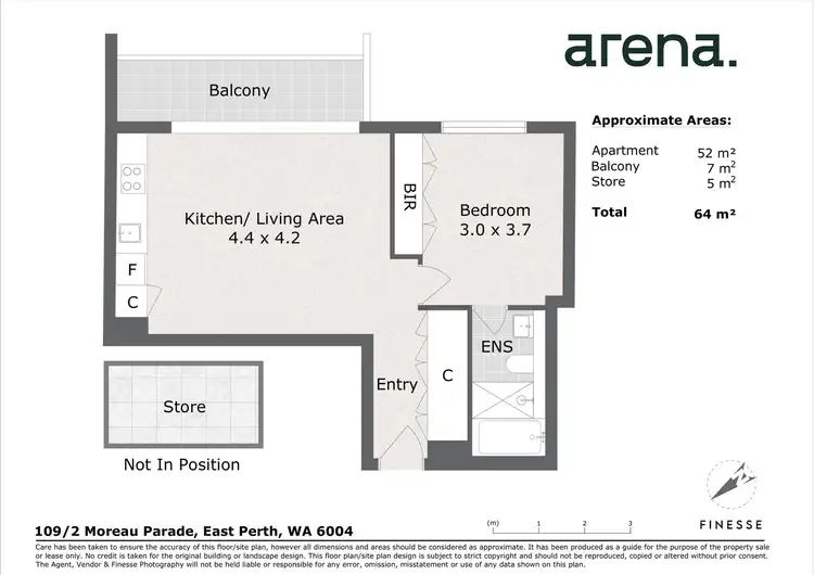 Floorplan of Homely apartment listing, 109/2 Moreau Parade, East Perth WA 6004