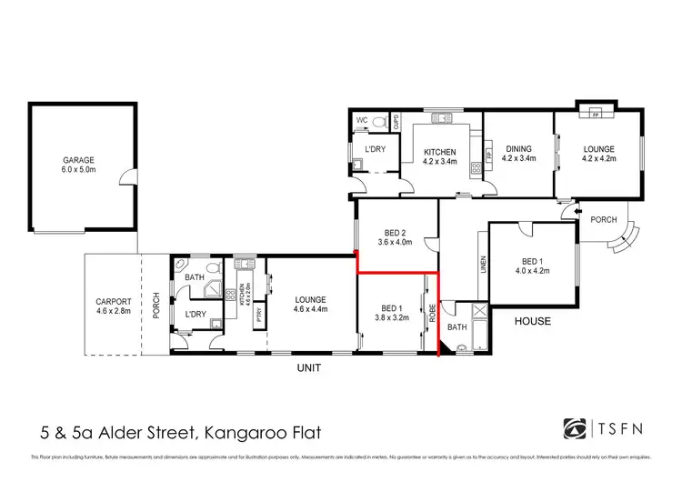 Floorplan of Homely house listing, 5 Alder Street, Kangaroo Flat VIC 3555