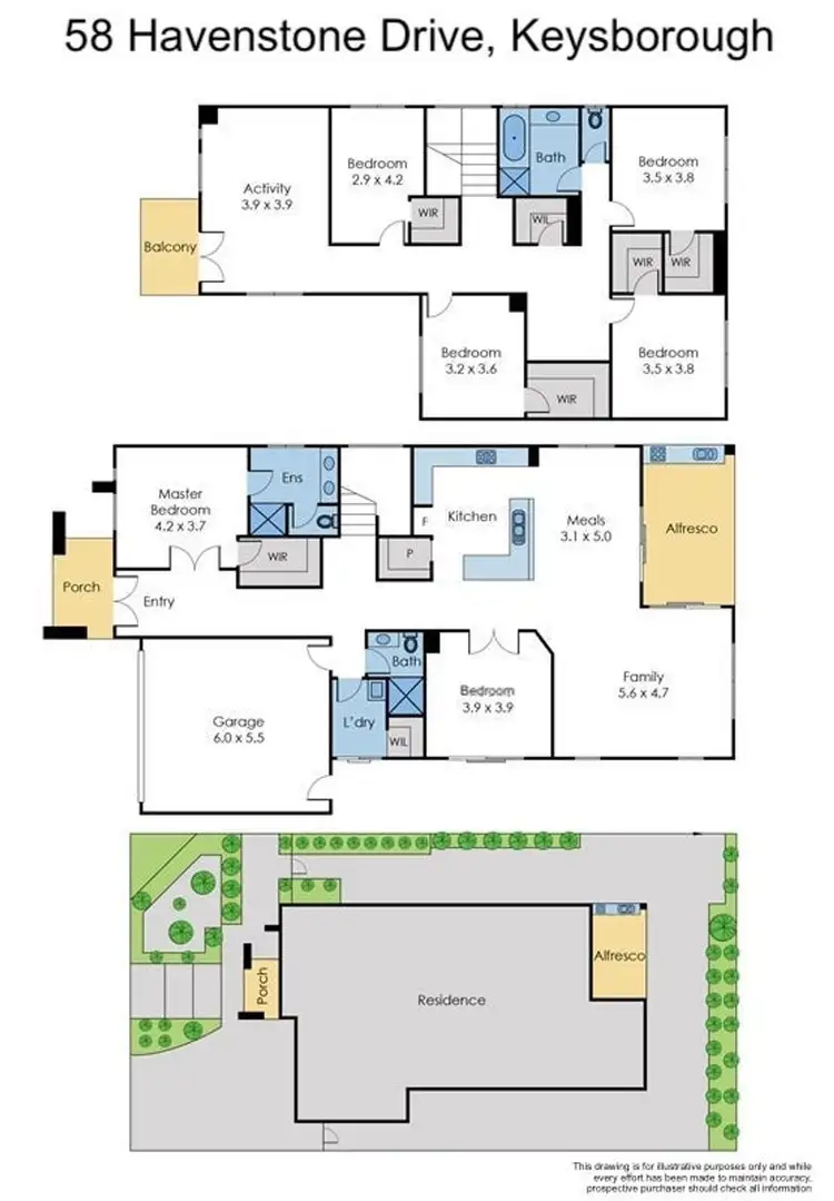 Floorplan of Homely house listing, 58 Havenstone Drive, Keysborough VIC 3173