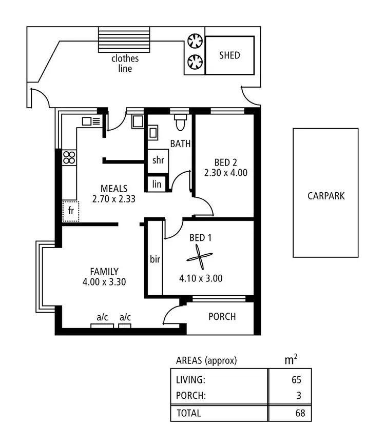 Floorplan of Homely unit listing, 1/87 Windsor Grove, Klemzig SA 5087