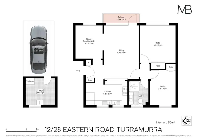 Floorplan of Homely apartment listing, 12/28 Eastern Road, Turramurra NSW 2074