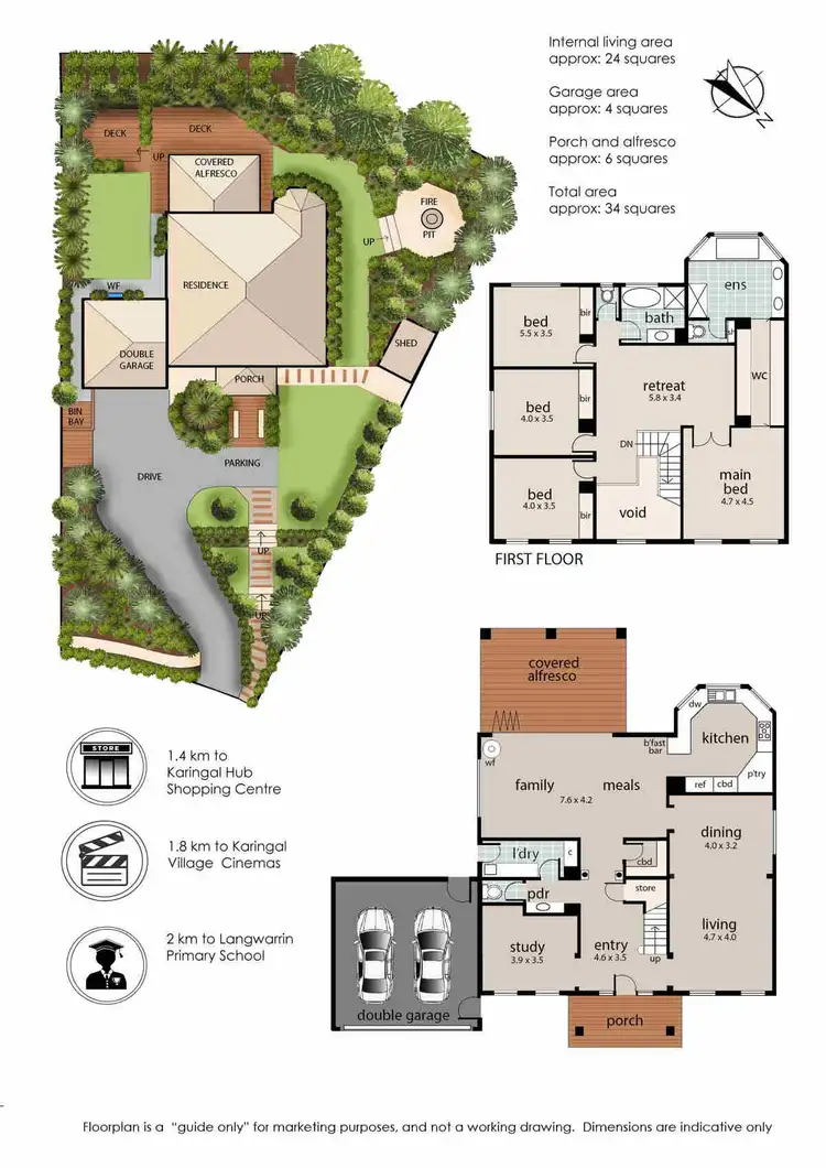 Floorplan of Homely house listing, 8 Sugar Glider Place, Langwarrin VIC 3910