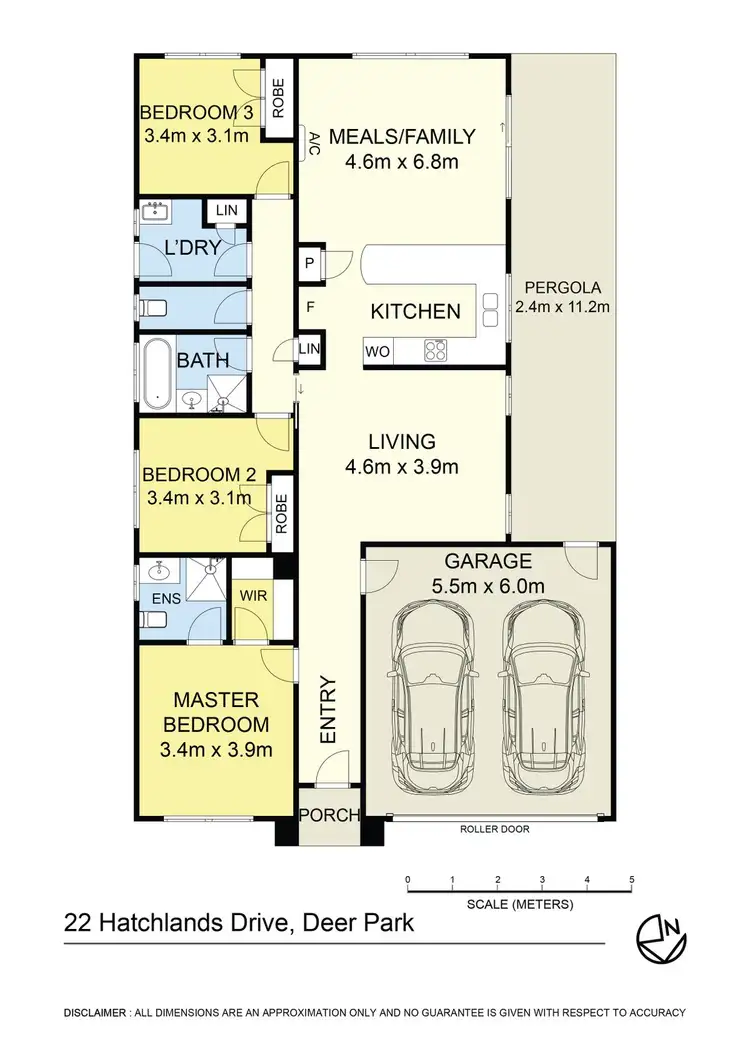 Floorplan of Homely house listing, 22 Hatchlands Drive, Deer Park VIC 3023