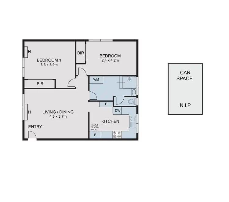 Floorplan of Homely unit listing, 8/24 Rushall Street, Fairfield VIC 3078