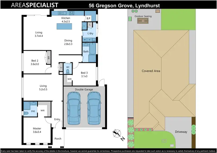 Floorplan of Homely house listing, 56 Gregson Grove, Lyndhurst VIC 3975