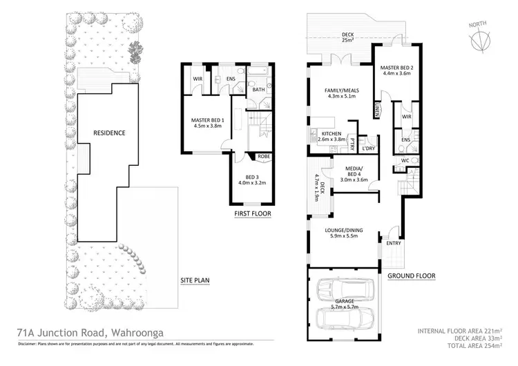 Floorplan of Homely semi-detached listing, 71A Junction Road, Wahroonga NSW 2076