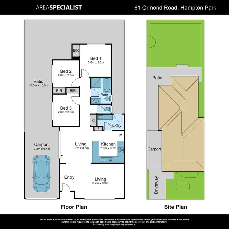 Floorplan of Homely house listing, 61 Ormond Road, Hampton Park VIC 3976