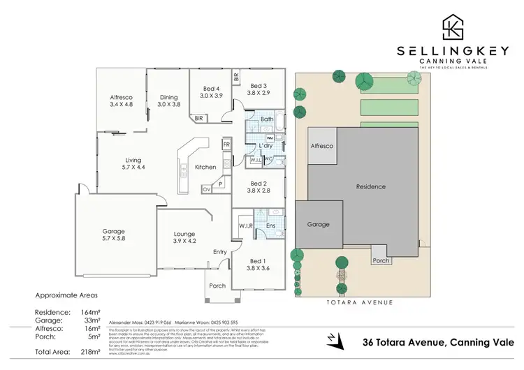 Floorplan of Homely house listing, 36 Totara Avenue, Canning Vale WA 6155