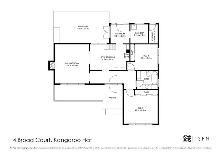 Floorplan of Homely house listing, 4 Broad Court, Kangaroo Flat VIC 3555