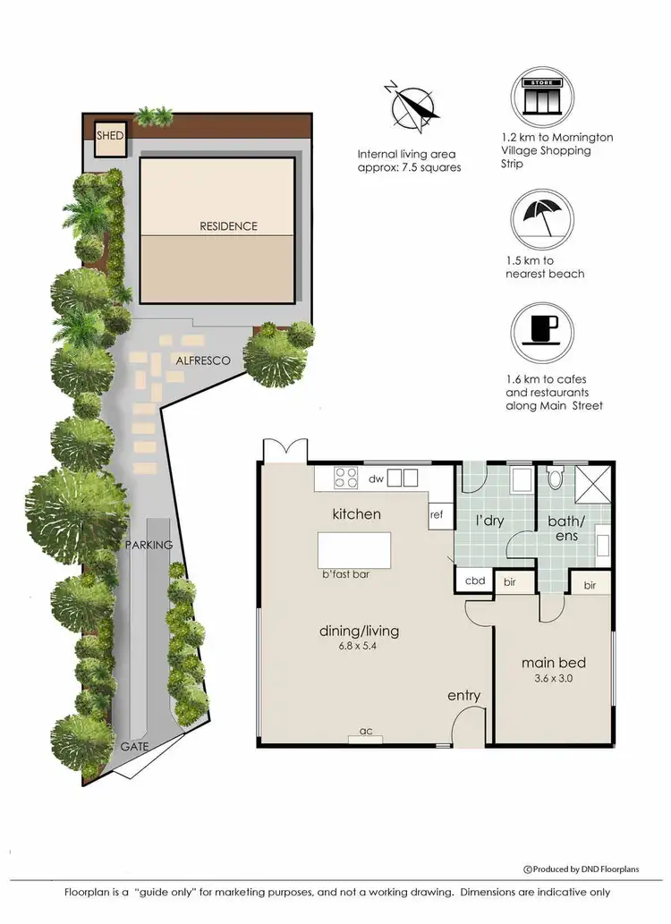 Floorplan of Homely unit listing, 3A Moomba Street, Mornington VIC 3931