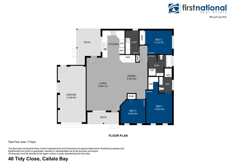 Floorplan of Homely house listing, 40 Tidy Close, Callala Bay NSW 2540