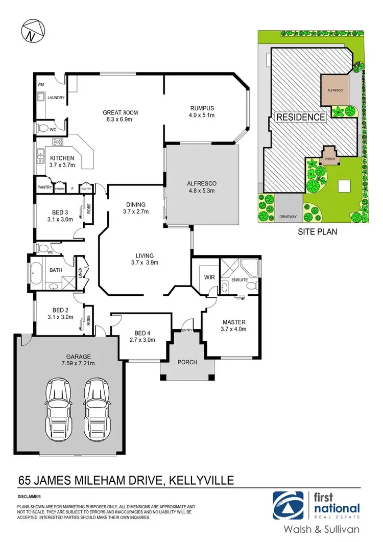 Floorplan of Homely house listing, 65 James Mileham Drive, Kellyville NSW 2155