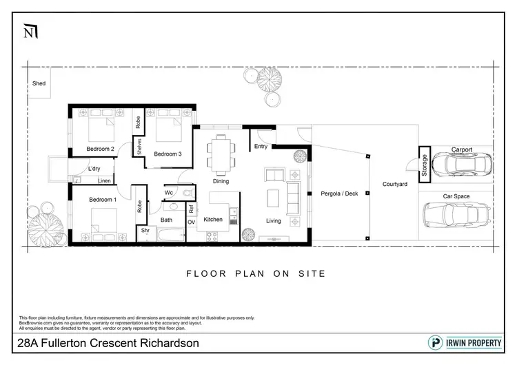Floorplan of Homely house listing, 28A Fullerton Crescent, Richardson ACT 2905