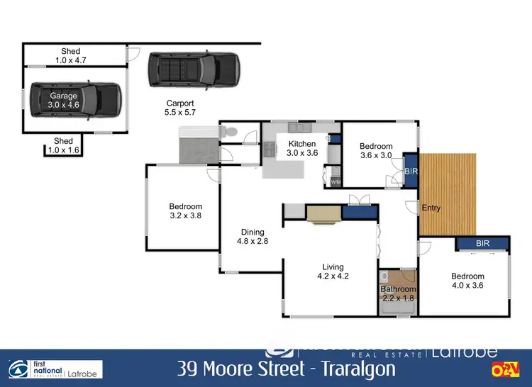 Floorplan of Homely house listing, 39 Moore Street, Traralgon VIC 3844
