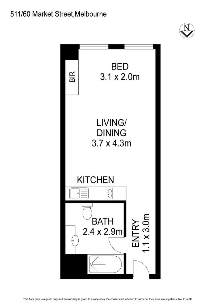 Floorplan of Homely apartment listing, 311/60 Market Street, Melbourne VIC 3000