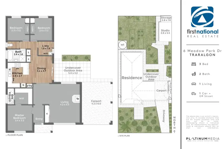Floorplan of Homely house listing, 6 Meadow Park Drive, Traralgon VIC 3844