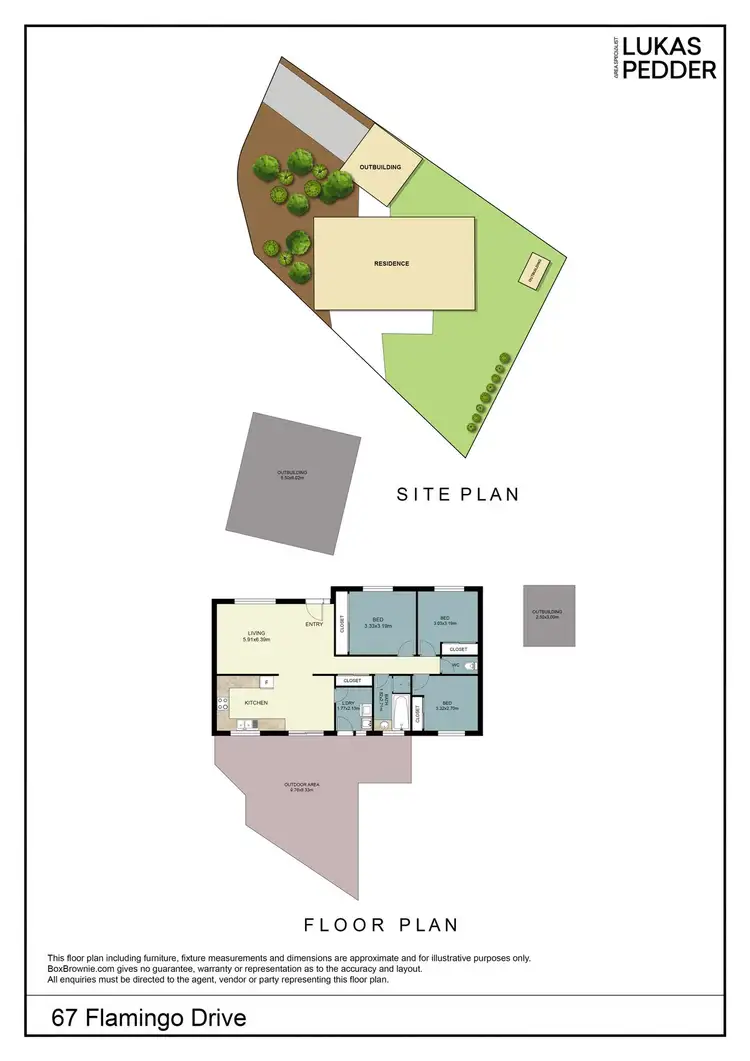 Floorplan of Homely house listing, 67 Flamingo Drive, Mildura VIC 3500