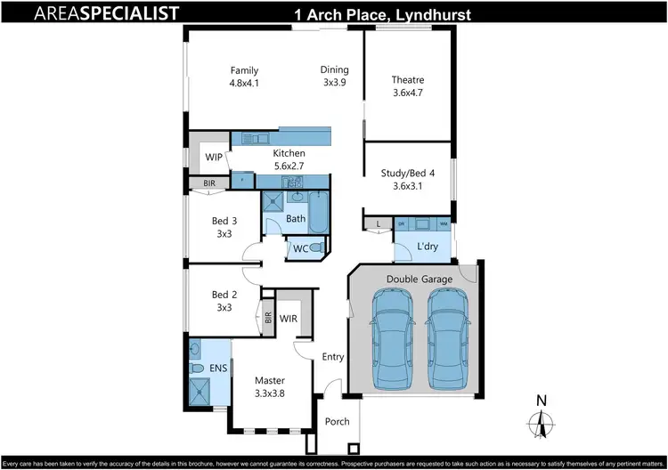 Floorplan of Homely house listing, 1 Arch Place, Lyndhurst VIC 3975
