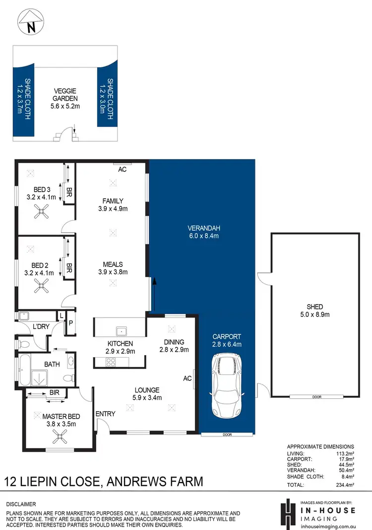 Floorplan of Homely house listing, 12 Liepin Close, Andrews Farm SA 5114