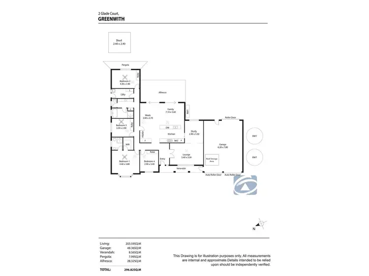 Floorplan of Homely house listing, 2 Glade Court, Greenwith SA 5125