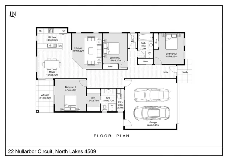 Floorplan of Homely house listing, 22 Nullarbor Circuit, North Lakes QLD 4509