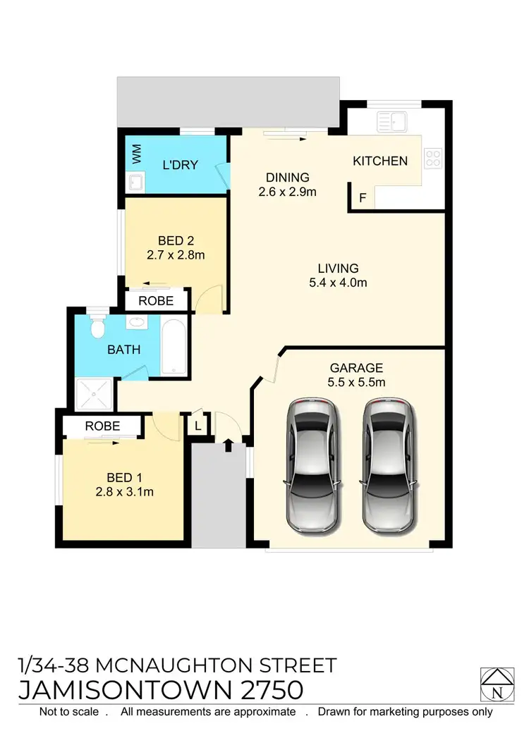 Floorplan of Homely villa listing, 1/34-38 McNaughton Street, Jamisontown NSW 2750