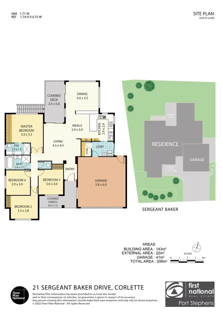 Floorplan of Homely house listing, 21 Sergeant Baker Drive, Corlette NSW 2315
