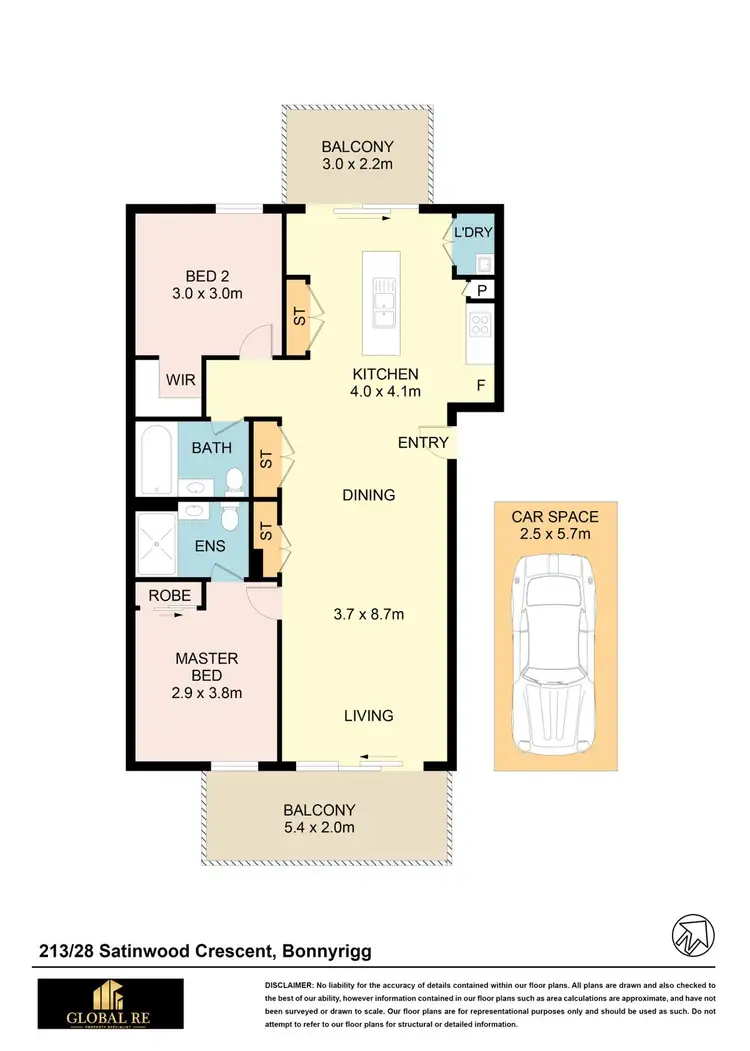 Floorplan of Homely apartment listing, 213/28 Satinwood Crescent, Bonnyrigg NSW 2177