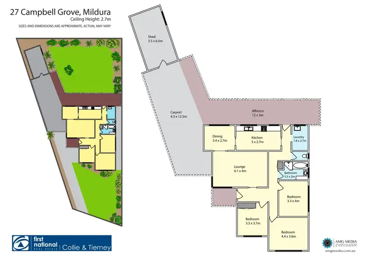 Floorplan of Homely house listing, 27 Campbell Grove, Mildura VIC 3500