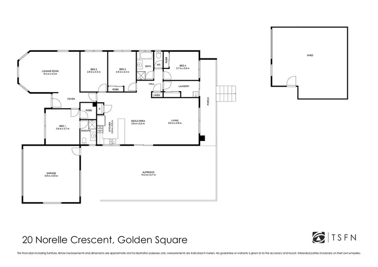 Floorplan of Homely house listing, 20 Norelle Crescent, Golden Square VIC 3555