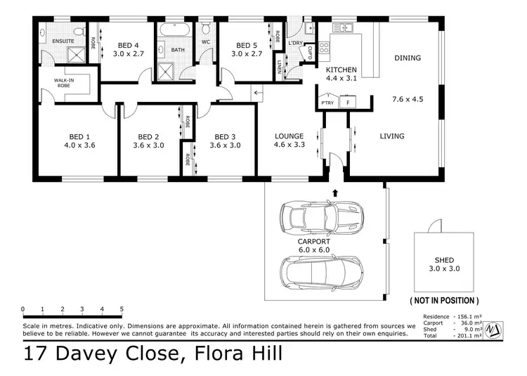 Floorplan of Homely house listing, 17 Davey Close, Flora Hill VIC 3550