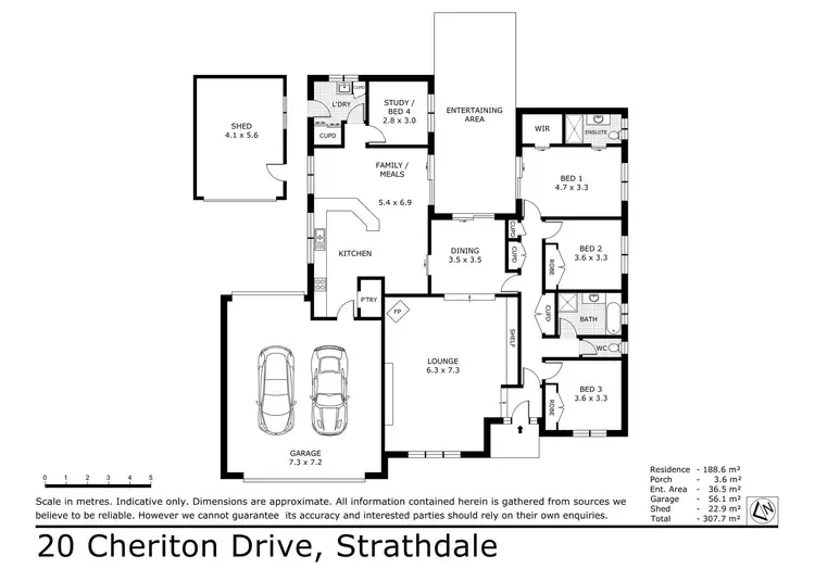 Floorplan of Homely house listing, 20 Cheriton Drive, Strathdale VIC 3550