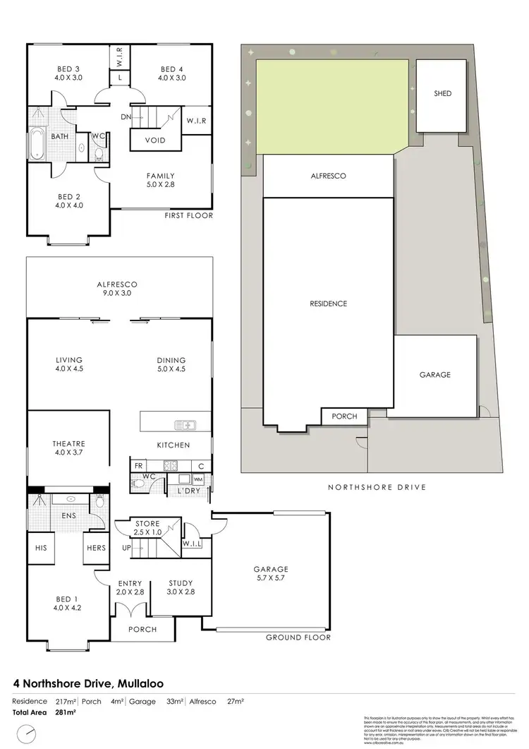 Floorplan of Homely house listing, 4 Northshore Drive, Mullaloo WA 6027