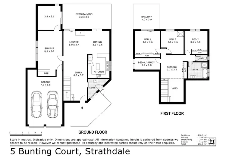Floorplan of Homely house listing, 5 Bunting Court, Strathdale VIC 3550