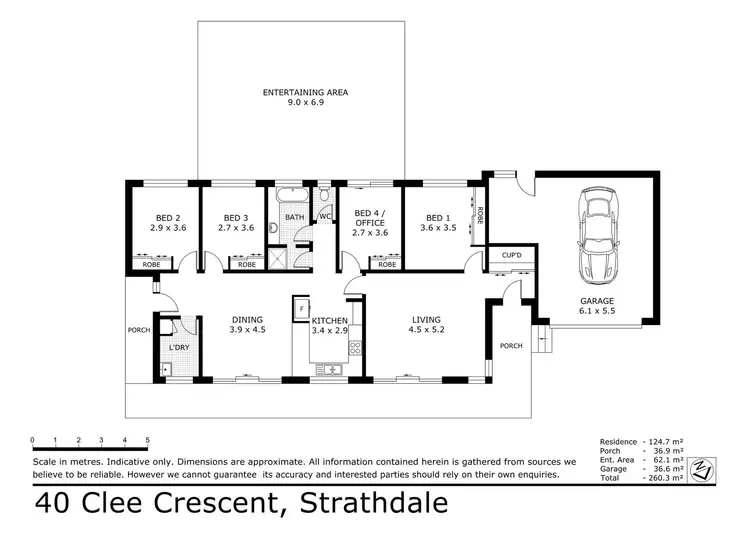 Floorplan of Homely house listing, 40 Clee Crescent, Strathdale VIC 3550