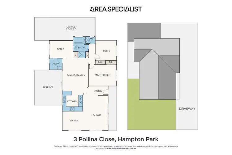 Floorplan of Homely unit listing, 1/3 Pollina Close, Hampton Park VIC 3976