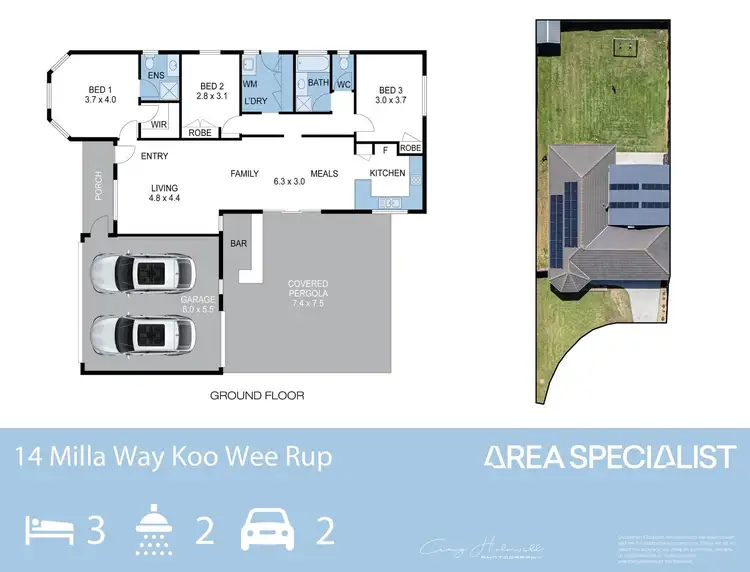 Floorplan of Homely house listing, 14 Milla Way, Koo Wee Rup VIC 3981