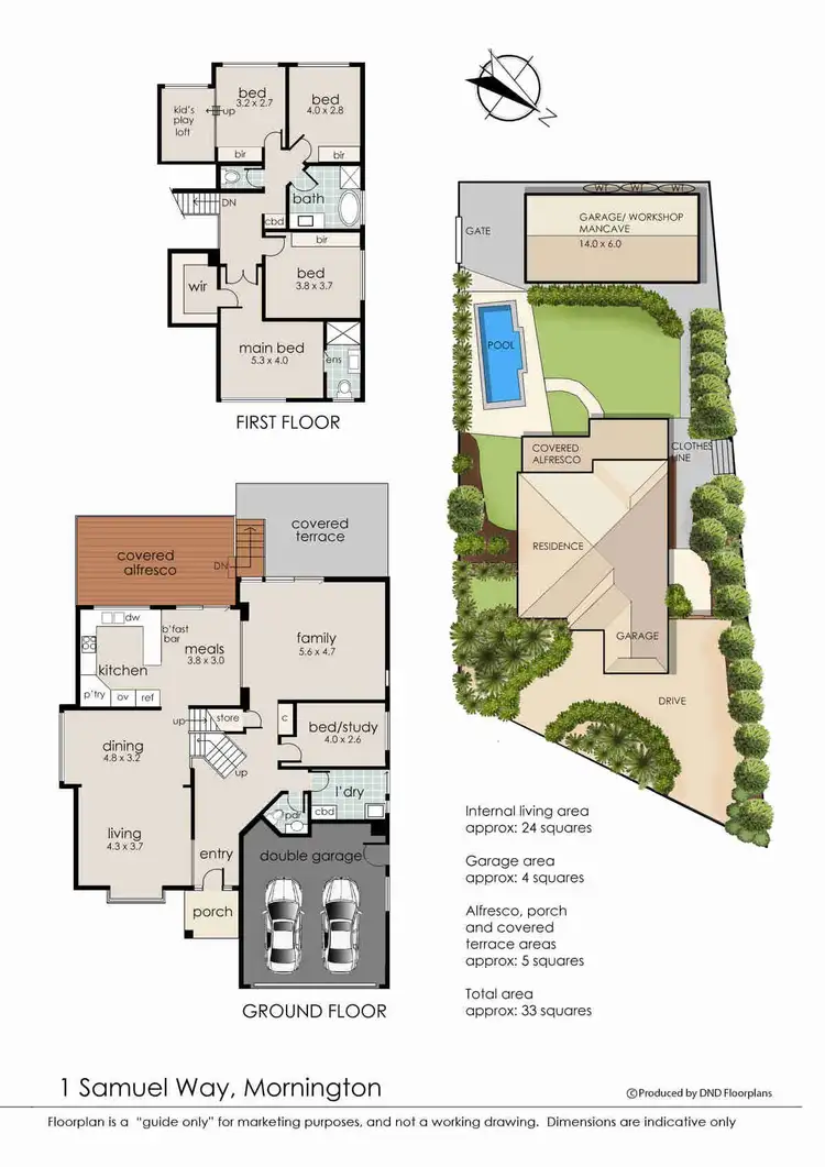 Floorplan of Homely house listing, 1 Samuel Way, Mornington VIC 3931