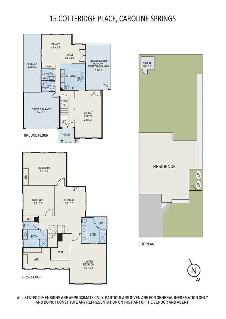 Floorplan of Homely house listing, 15 Cotteridge Place, Caroline Springs VIC 3023
