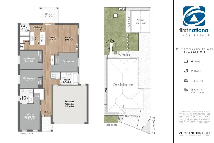 Floorplan of Homely house listing, 19 Hammersmith Circuit, Traralgon VIC 3844