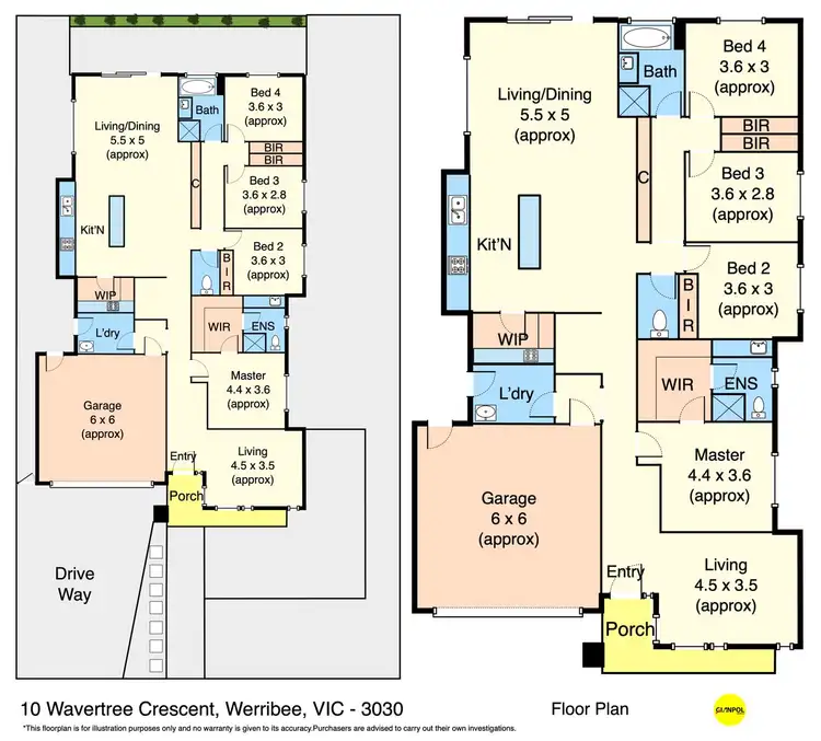 Floorplan of Homely house listing, 10 Wavertree Crescent, Werribee VIC 3030