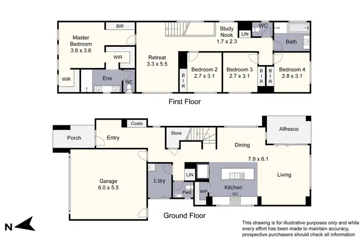 Floorplan of Homely house listing, 5 Petunia Drive, Keysborough VIC 3173