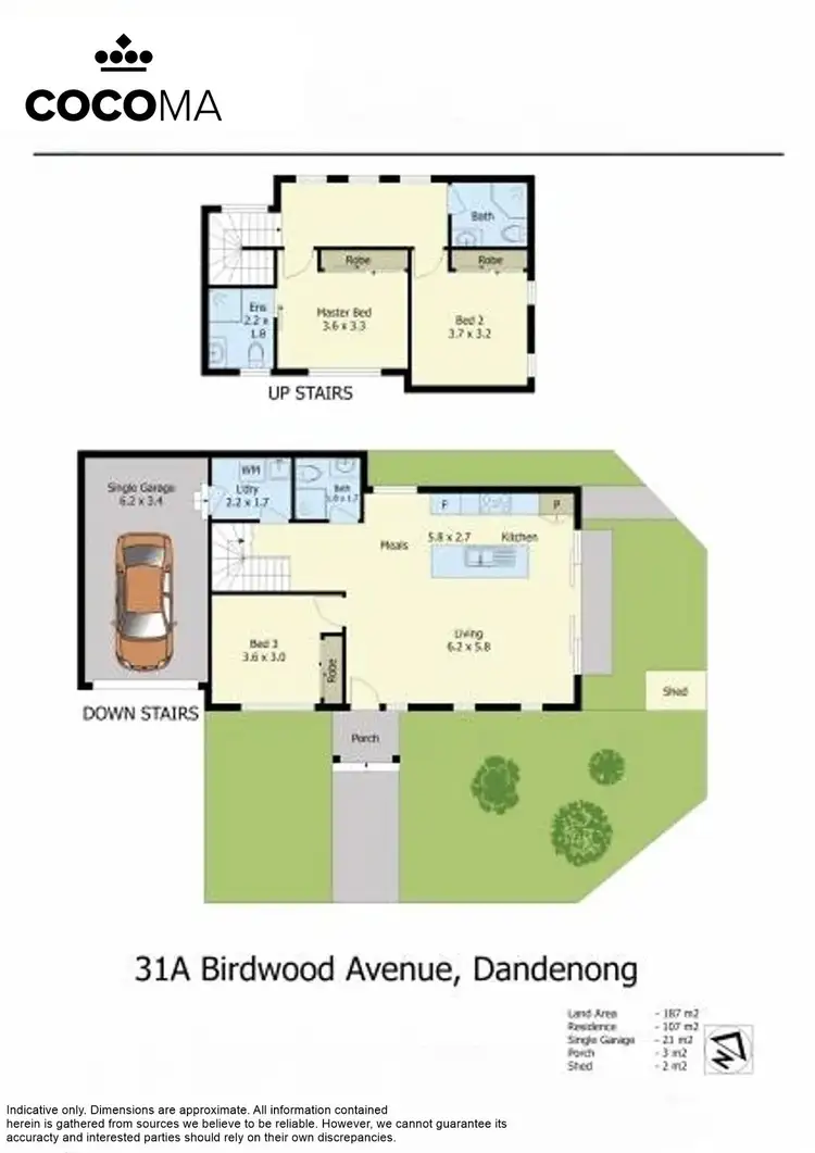 Floorplan of Homely townhouse listing, 31A Birdwood Avenue, Dandenong VIC 3175