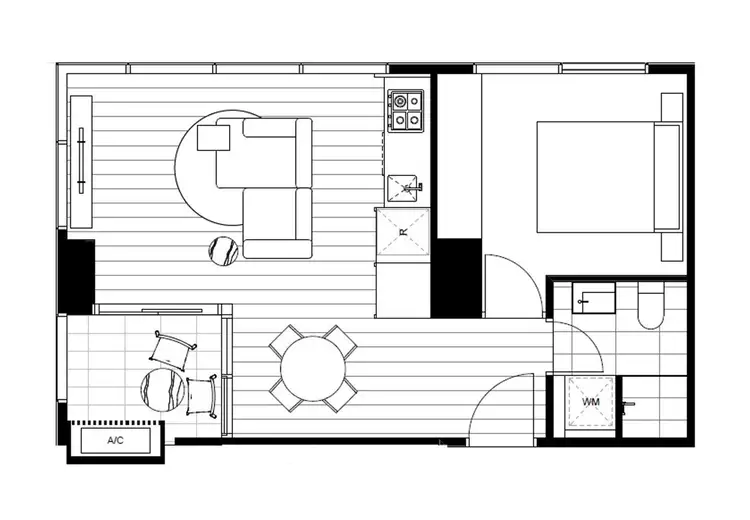 Floorplan of Homely apartment listing, 805/8 Pearl River Road, Docklands VIC 3008