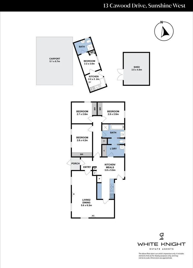Floorplan of Homely house listing, 13 Cawood Drive, Sunshine West VIC 3020